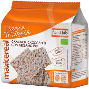 CRACKERS DI SEGALE INTEGRALE CON SESAMO