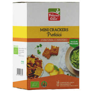 Mini crackers proteici curcuma e zenzero